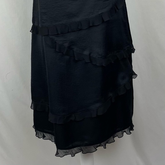 Nicole Miller Black Ruffled Shift Dress - Picture 7 of 12